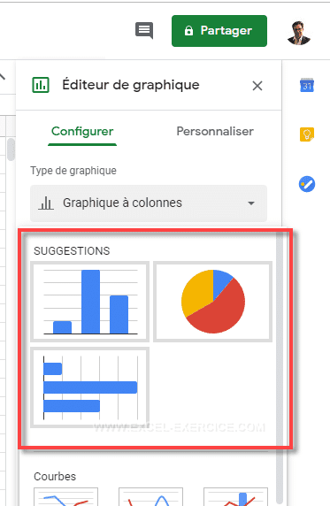 Рекомендуемые Google Таблицы графики