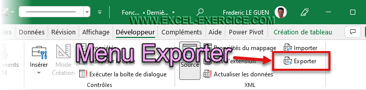 Menu Exporter XML